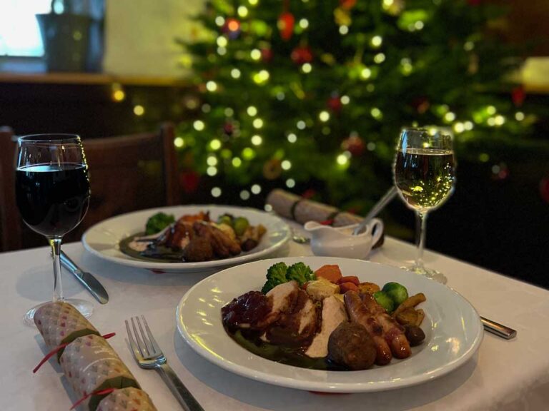 Christmas turkey and all the trimmings in available on our regular, Sunday roast and Christmas menu