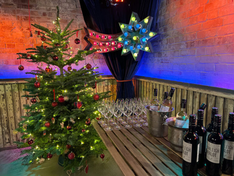 Drinks set up for your arrival in our basement venue